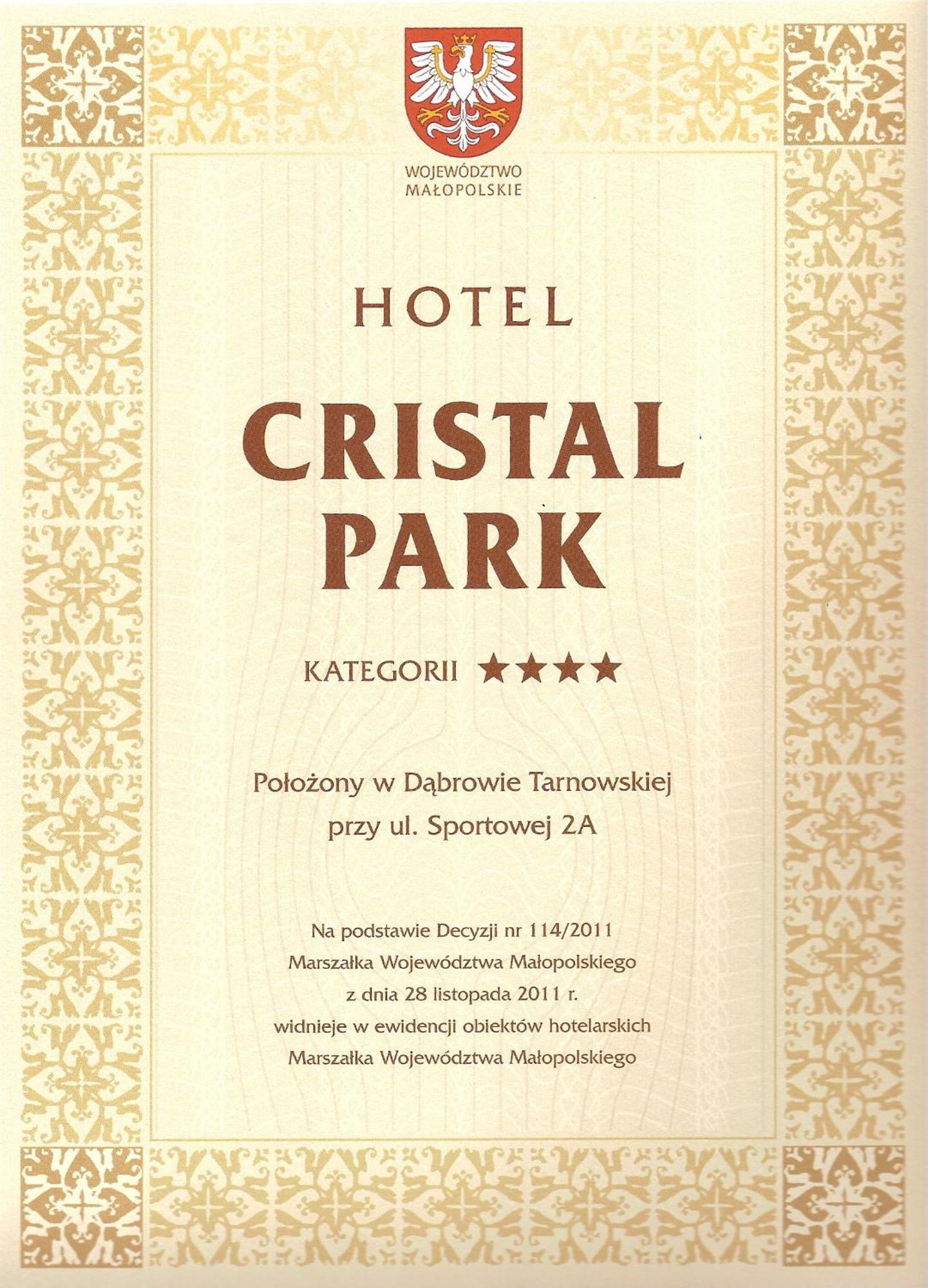 Hotel Cristal Park Dąbrowa Tarnowska Exterior foto